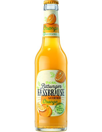 Bitburger Fassbrause naturtrüb Orange